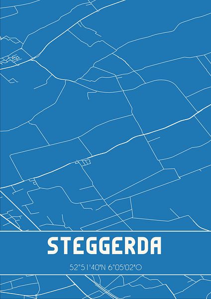 Blaupause | Karte | Steggerda (Fryslan) von Ortsdrucke