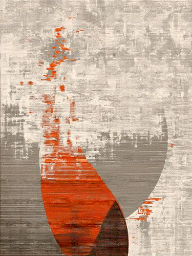 Modern Abstract Design. Structuren in Warm Oranje en Taupe