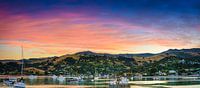 Zonsopkomst boven Akaroa, Nieuw Zeeland van Rietje Bulthuis thumbnail