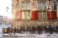 Delft - Des vélos sur la place du marché