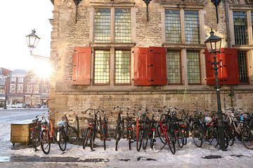 Delft - Bicycles at the Markt by Ewan Mol
