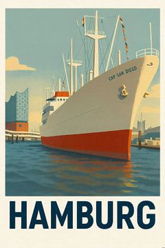 Cap San Diego vor der Elbphilharmonie