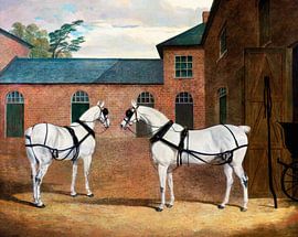 Grey carriage horses, John Frederick Herring