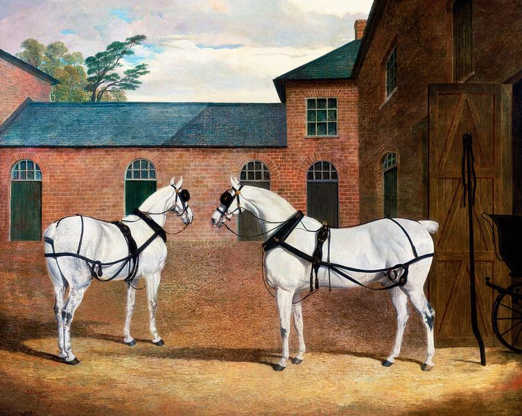 Grey carriage horses, John Frederick Herring by Masterful Masters