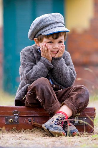 Little boy with suitcase