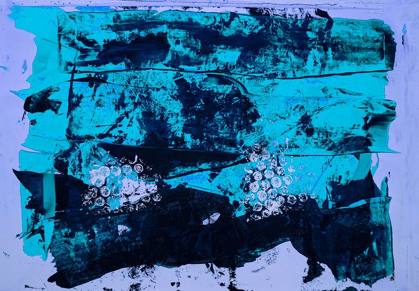 Blaue abstrakte Farbfläche von Klaus Heidecker