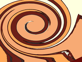 Fascinating spirals of colour: autumn colours / spiral / swirl of colour by Kerstin Franz