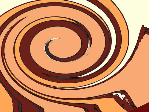 Fascinating spirals of colour: autumn colours / spiral / swirl of colour