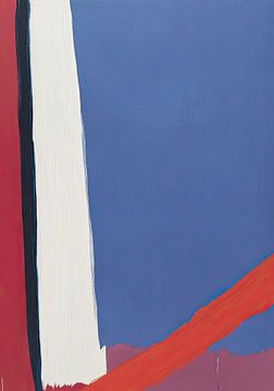 Composition abstraite : bleu et rouge sur Niklas Maximilian