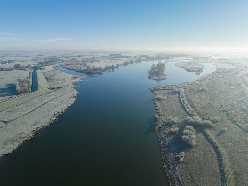 Zonsopgang over de IJssel in de IJsseldelta in de winter van Sjoerd van der Wal Fotografie