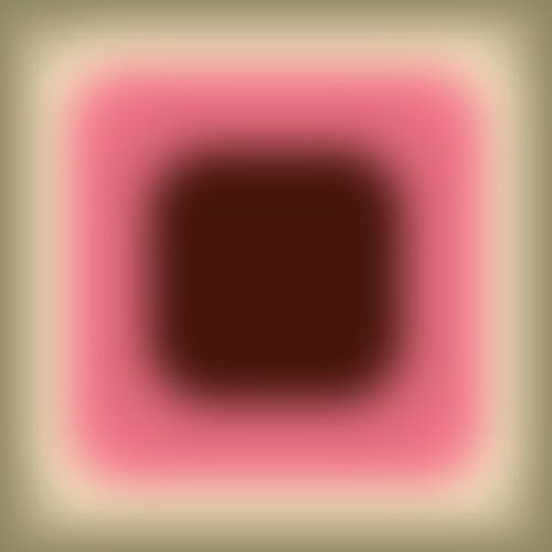 Abstract gradient in warm pink and olive. Neon art in retro style by Dina Dankers