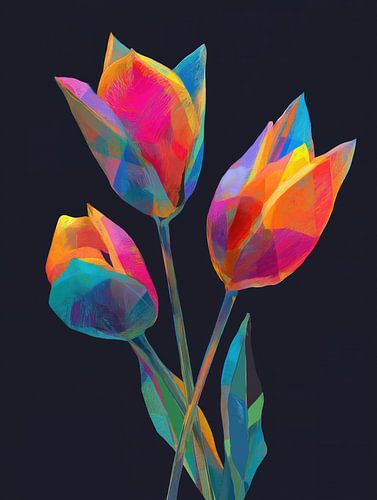 Fröhliche Tulpenverwandlung