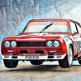 Ford Capri sur JiPé digital artwork