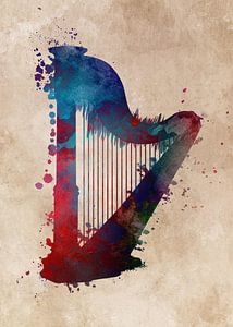 Instrument de musique harpe #harp sur JBJart Justyna Jaszke