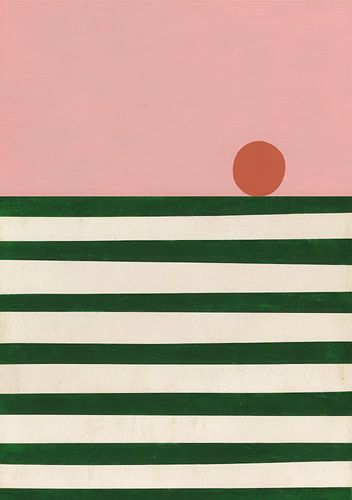 Minimalistisch lintontwerp roze groen rood