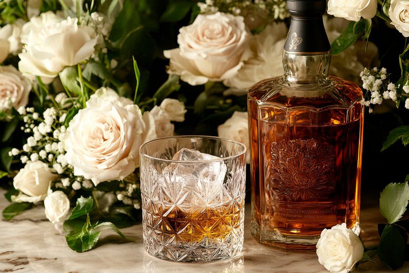 Whisky Blumen von Poster Art Shop