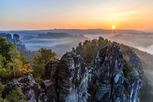 Sonnenaufgang an der Bastei von Daniela Beyer