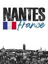 Nantes Frankreich von Printed Artings Miniaturansicht
