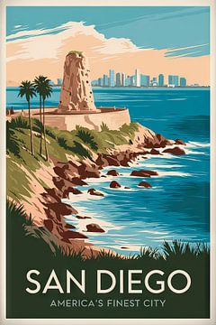 San Diego Vintage Reisposter van Poster Art Shop