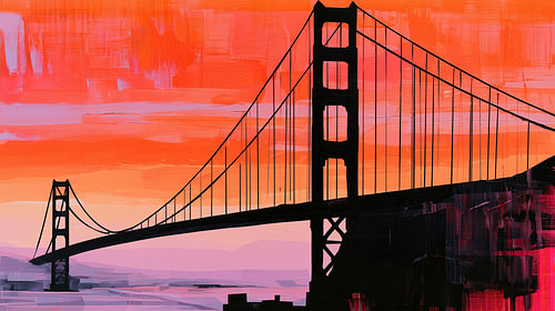 Golden Gate Bridge, San Francisco: an abstract panorama
