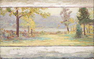 John Ottis Adams~Sketch pour le Sun Room de l'hôpital de la ville d'Indianapolis