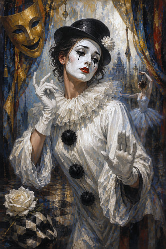 Pierrot – The Masked Soul Painting