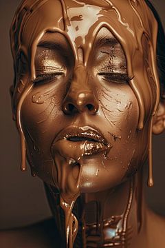 Dame met smeltende chocolade van Egon Zitter