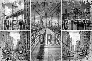 NEW YORK CITY Urban Collage No. 3 sur Melanie Viola