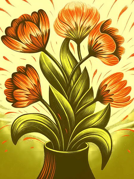 Radiant Floral Elegance by Artistic