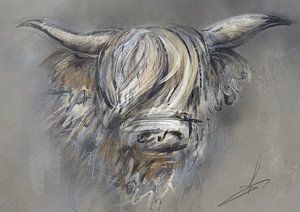 Digitale Druckvorlage - Schottische Highlander Vollfarbdruckvorlage