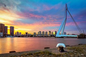 Erasmus-Brücke bei Sonnenuntergang von Prachtig Rotterdam