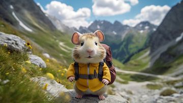 Hamster beim Wandern in den Bergen von Ralf van de Sand