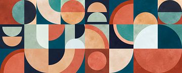 Abstracte en kleurrijke geometrie 1 van Vitor Costa