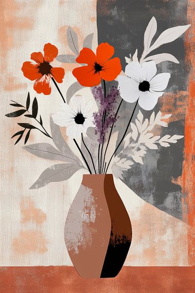 Blühendes Stillleben in sanften Tönen von Poster Art Shop