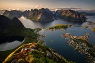 Reinefjorden Panorama von Wojciech Kruczynski Miniaturansicht