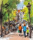 Amsterdam van Abstract Schilderij thumbnail