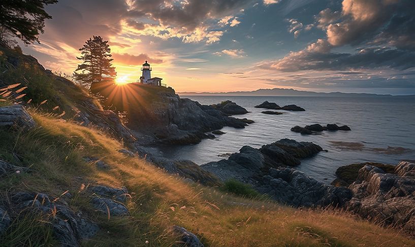 Leuchtfeuer im Morgenrot von fernlichtsicht