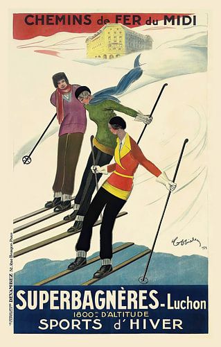 Leonetto Cappiello - Superbagnères-Luchon (1929) van Peter Balan