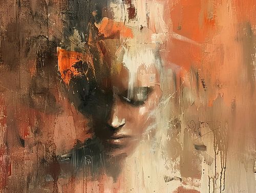 Vrouwen Schilderij Kunst | Silent Contemplations in Color