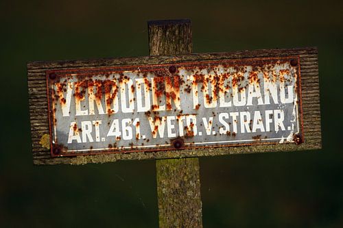 Verboden toegang sign