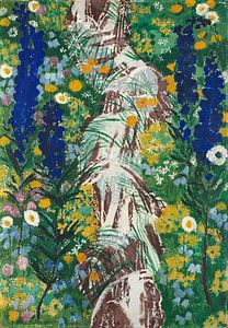 August Babberger - Blumen am Bach (1922)