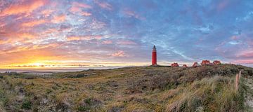 Texel lighthouse during sunset.