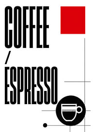 Kaffee, Espresso, minimalistische Typografie von irgian firmansyah