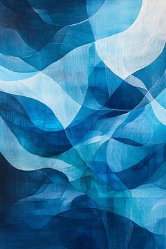 Blue abstract wave patterns by Imperial Art House