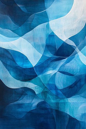 Blauwe abstracte golfpatronen