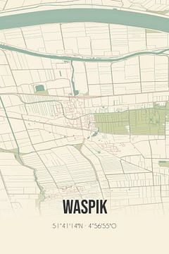 Vintage landkaart van Waspik (Noord-Brabant) van Rezona