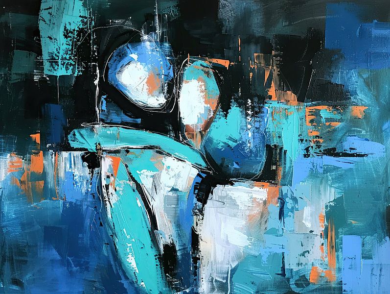 Abstract minimal portrait by Abstract Painting