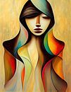 Vrouw abstract van Bert Nijholt thumbnail