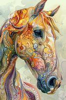Cheval coloré abstrait