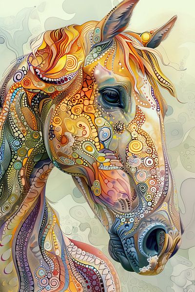Horse Colourful Abstract by Eye catching paintings
